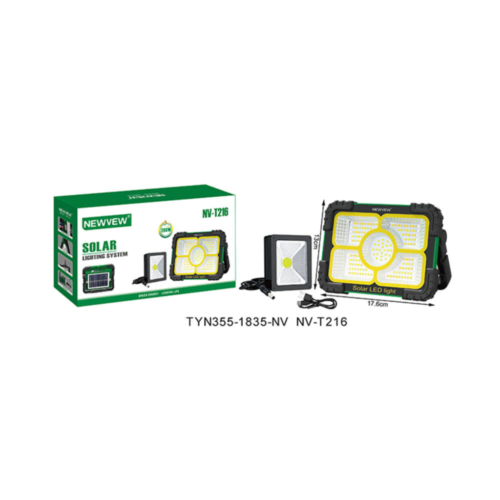 200W Solar Rechargeable Lighting System