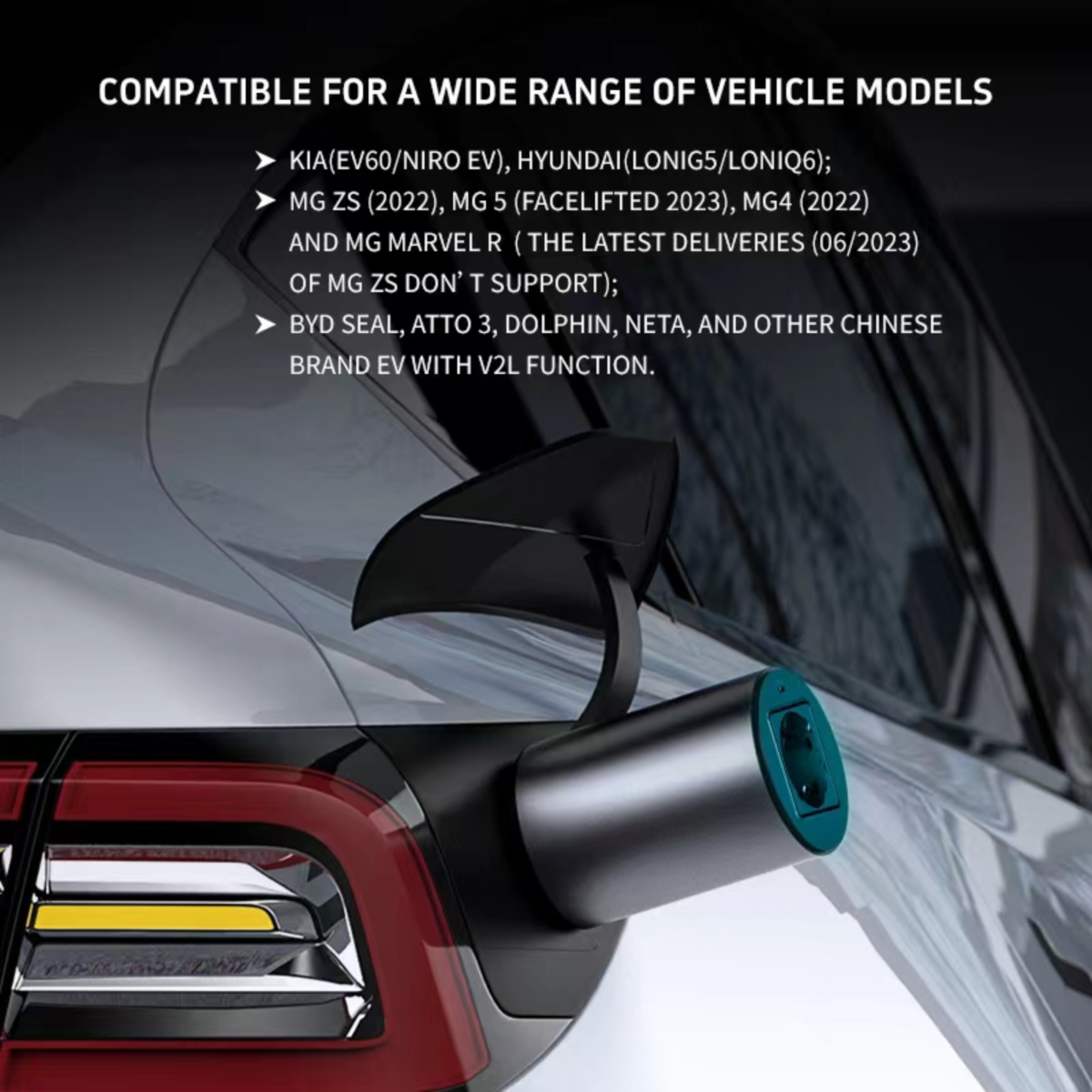 V2L Car Discharge Vehicle to Load Adapter