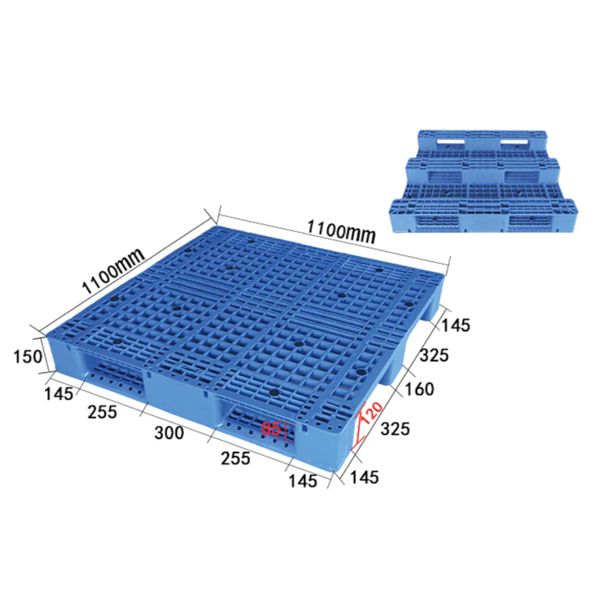 Breathable and Moisture proof Plastic Pallet ARL-DDC1111