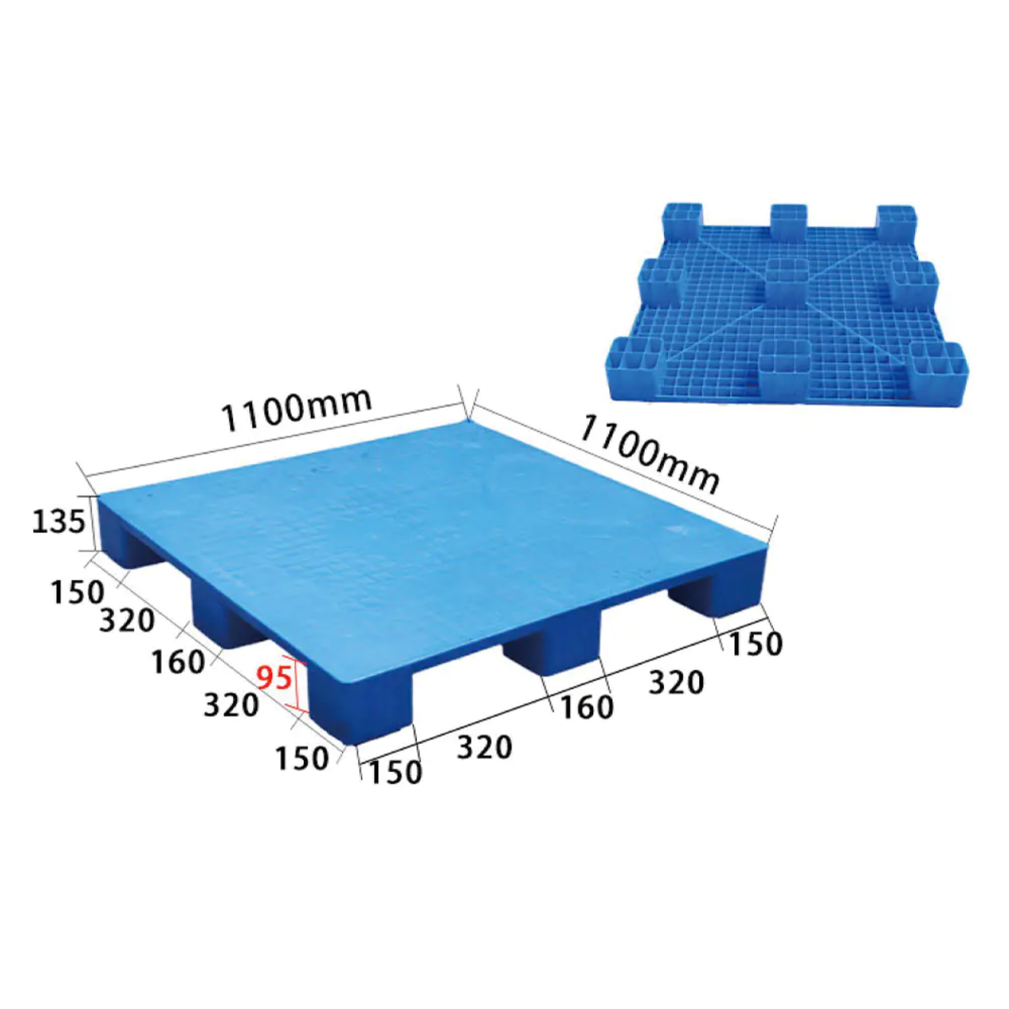 Easy to Clean Plastic Pallet ARL-DDJ1111