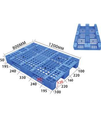 Non Slip Stackable Plastic Pallet ARL-DDC1208