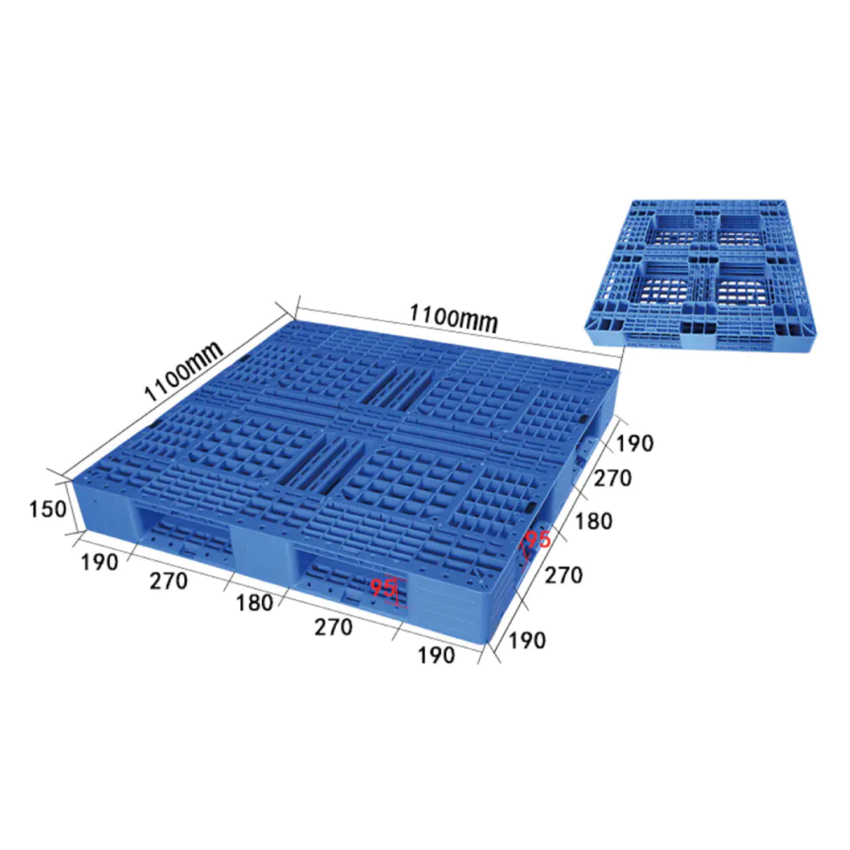 Safe and Stable Plastic Pallet ARL-DDT1111