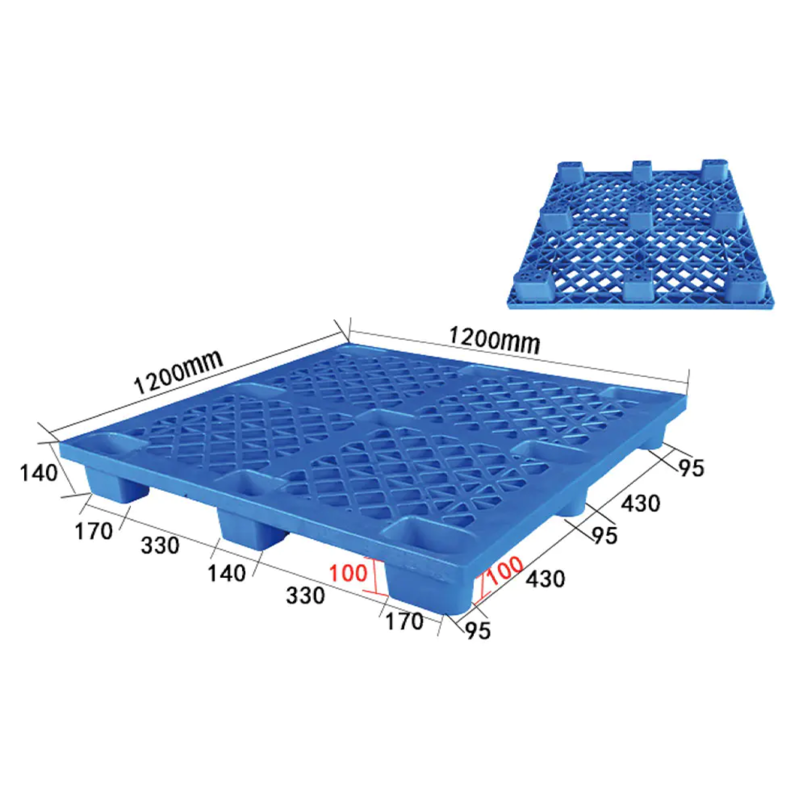 Strong and Wear resistant Plastic Pallet ARL-DDJ1212