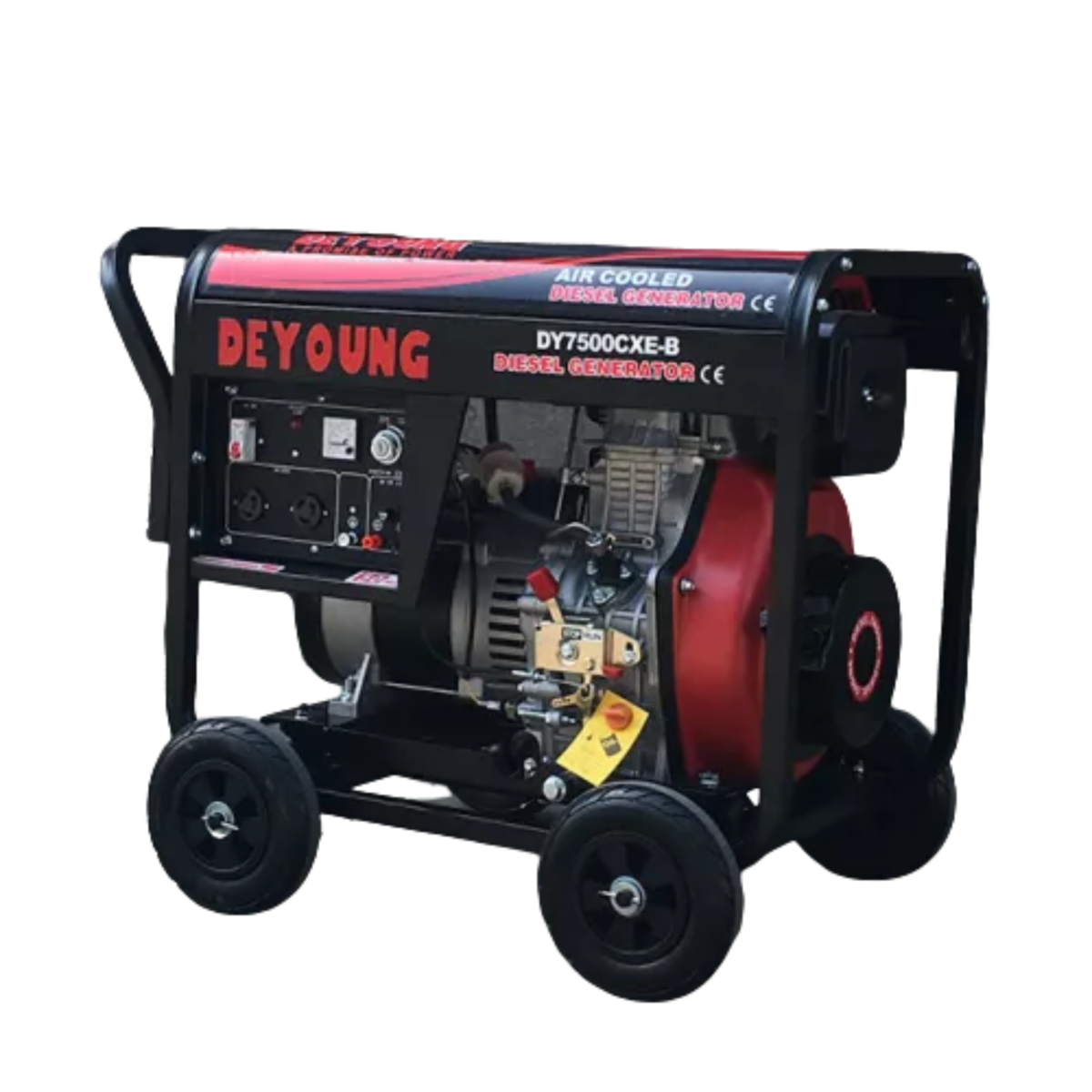 Diesel Generators Square frame with handle & 4pcs wheels ARL-DY6700CXE-B4