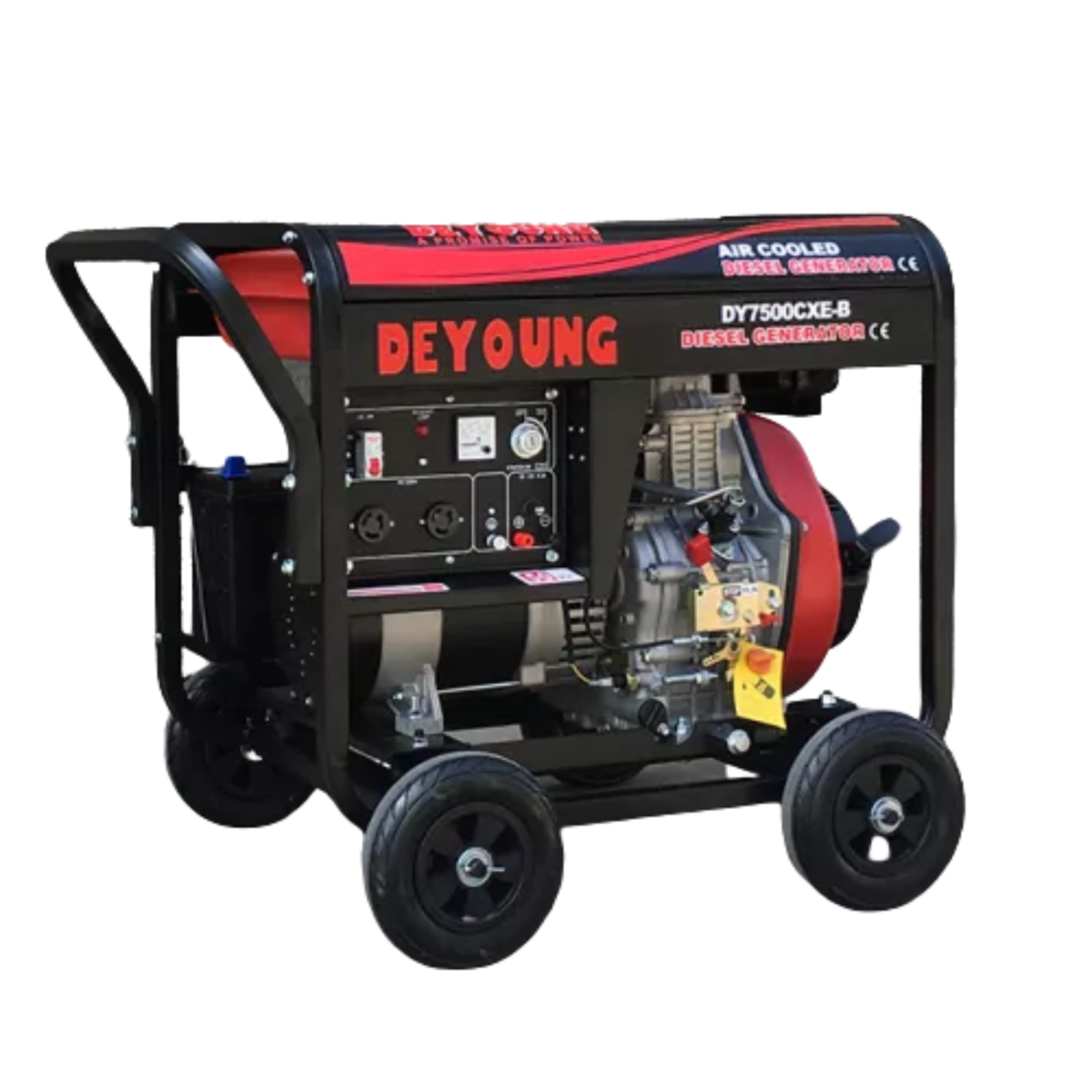 Diesel Generators Square frame with handle & 4pcs wheels ARL-DY6700CXE-B4