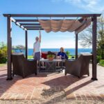 3x4m Lightweight & Durable Aluminum Pergola with Sun Protection