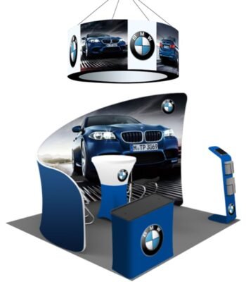 Fully Customizable 10x10 Trade Show Display Booth with Vibrant Graphics