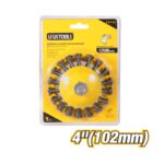 102mm Knotted Wire Wheel Brush with M14x2 Thread Model ARL-EBP704