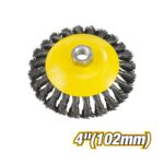 102mm Knotted Wire Wheel Brush with M14x2 Thread Model ARL-EBP704