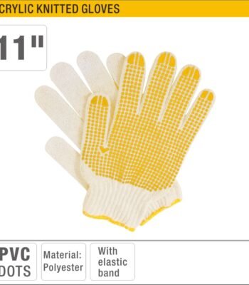 Knitted Gloves with Yellow PVC Dots Model ARL-GDP002