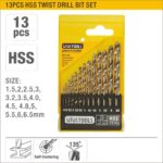 13pcs HSS Twist Drill Bit Set with 135° Split Point Model ARL-BCF13S