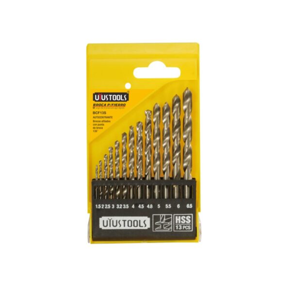 13pcs HSS Twist Drill Bit Set with 135° Split Point Model ARL-BCF13S