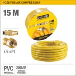 15M PVC Air Compressor Hose with 1/4" NPT Connection Model ARL-MGPV15M