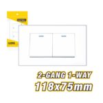 2 Gang 2 Way Wall Switch ARL-INT602U
