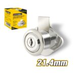 21.4mm Chrome Drawer Lock with Vertical Action Bolt and 2 Keys Model ARL-CHM21NB