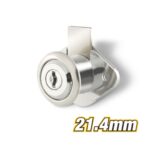 21.4mm Chrome Drawer Lock with Vertical Action Bolt and 2 Keys Model ARL-CHM21NB