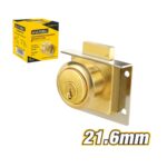 21.6mm Brass Drawer Lock with Vertical Action Bolt and 2 Keys Model ARL-CHM21LC