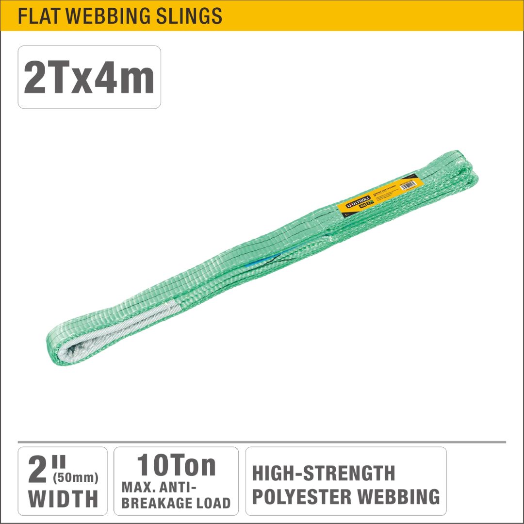 2T x 4m Flat Webbing Sling (5:1 Safety Factor) Model ARL-CU2T4M