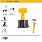 37mm Tile Leveling System Kit (Replaceable Steel T-Pin) Model ARL-NIC37C