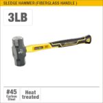 3LB Sledge Hammer with Fiberglass Handle Model ARL-COF003