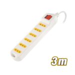 3m White Extension Socket with 6 Outlets ARL-AGM316CL-B