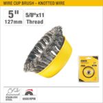 127mm Knotted Wire Cup Brush with 5/8"x11 Thread Model ARL-EBC15B