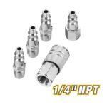 5pcs NPT Air Compressor Part Set (Chrome-Plated Steel) Model ARL-ACO501