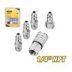 5pcs NPT Air Compressor Part Set (Chrome-Plated Steel) Model ARL-ACO501