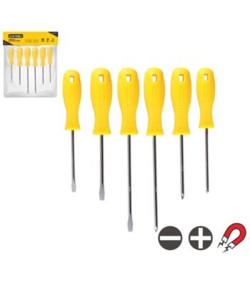 6-Piece Screwdriver Set with Magnetic Tips Model ARL-DEM06U