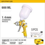 600CC Air Spray Gun with 1.4mm Nozzle Model ARL-SP827A1