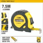 7.5m x 25mm Steel Tape Rule with Three Buttons and TPR Covered ABS Case Model ARL-FLG9075