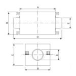 Metal Full Duct Silent Ventilation Fan ARL-DPT10/15/20 Series (180-degree)