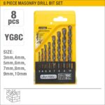 8pcs Masonry Drill Bit Set Model ARL-BCC805