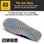 Anti-Slip Fiberglass Toe Sport Safety Shoes for Warehouse Unisex ARL-TM2010