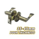Antique Bronze Lever Handle Lock for Bedroom Doors (35-45mm Thickness) Model ARL-CH1863AB