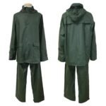Army Green Waterproof Oil Resistant PU Rain coat for Men ARL-RT17