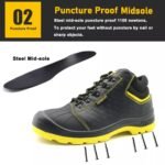 Black Leather Industrial Safety Shoes ARL-TM031