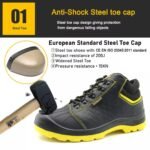 Black Leather Industrial Safety Shoes ARL-TM031