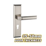 Bright Brushed Nickel Plated Double Cylinder Lever Handle Lock Model ARL-CH827KN