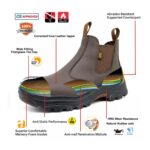 Brown Leather Oil Gas Industry Safety Shoes with Fiber Toe ARL-TM143