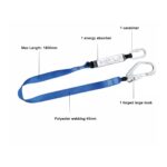 CE EN355 Energy Absorber Safety Lanyard with 1 Forced Large Hook ARL-HN36