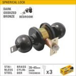 Dark Oxidized Bronze Spherical Lock Model ARL-CH587BN