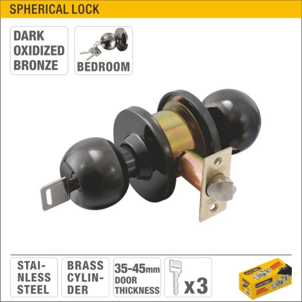 Dark Oxidized Bronze Spherical Lock Model ARL-CH587BN