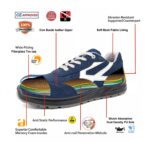 Fiberglass Toe Blue Suede Safety Shoes Sport Design ARL-TM2019