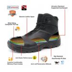 Genuine Leather Fiberglass Toe Safety Shoes Black ARL-TM3339