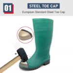 Green PVC Safety Rain Gumboots with Steel Toe ARL-GB38