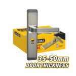 Grey Finish Double Cylinder Lever Handle Lock with Brass Cylinder for Wood and Metal Doors Model ARL-CH536TH