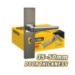 Grey Finish Lever Handle Lock with Brass Cylinder for Wood and Metal Doors (35-50mm Thickness) Model ARL-CH501TH