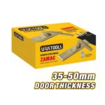 Grey Finish Lever Handle Lock with Brass Cylinder for Wood and Metal Doors (35-50mm Thickness) Model ARL-CH501TH