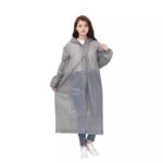 Grey Waterproof Long Gown EVA Raincoat for Rainy Day ARL-RT20